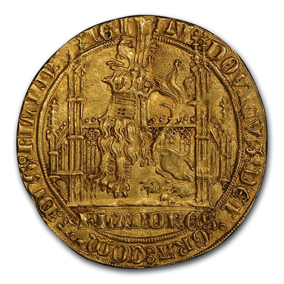 1346-1384 Belgium Gold Lion D'Or Louis II de Mâle MS-62 PCGS 1346-1384 Belgium Gold Lion D'Or Louis II de Mâle MS-62 PCGS